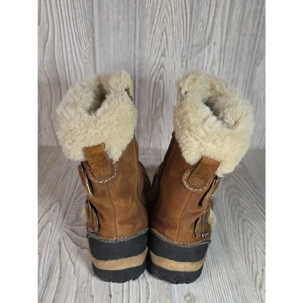 Merrell Taiga Buckle Waterproof Leather Boots Womens Size 7.5